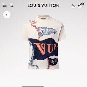 Louis Vuitton Kids Graphic T-Shirt - Cream and Navy
